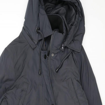 Maine New England Womens Blue Parka Coat Size 10 Zip