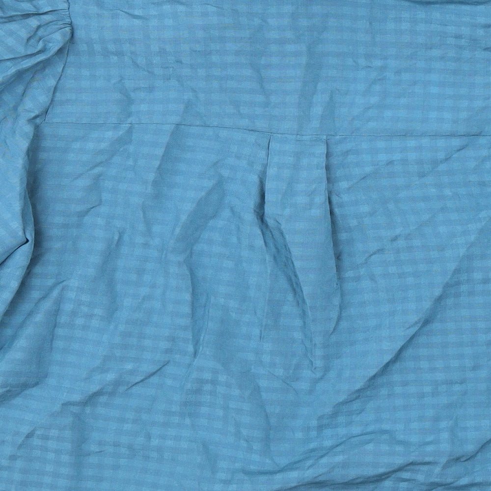 Womens UK Size 14 Selected Femme Blue Basic Button-Up