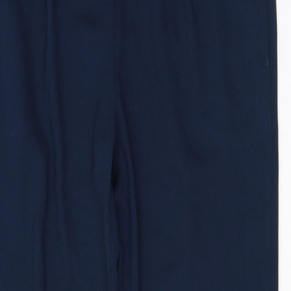 And Less Womens Blue Polyester Trousers Size 8 L28 in Regular