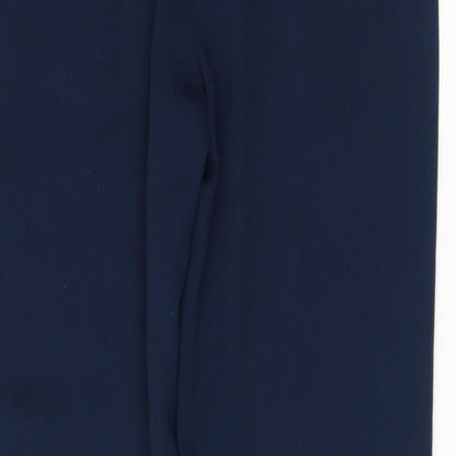And Less Womens Blue Polyester Trousers Size 8 L28 in Regular