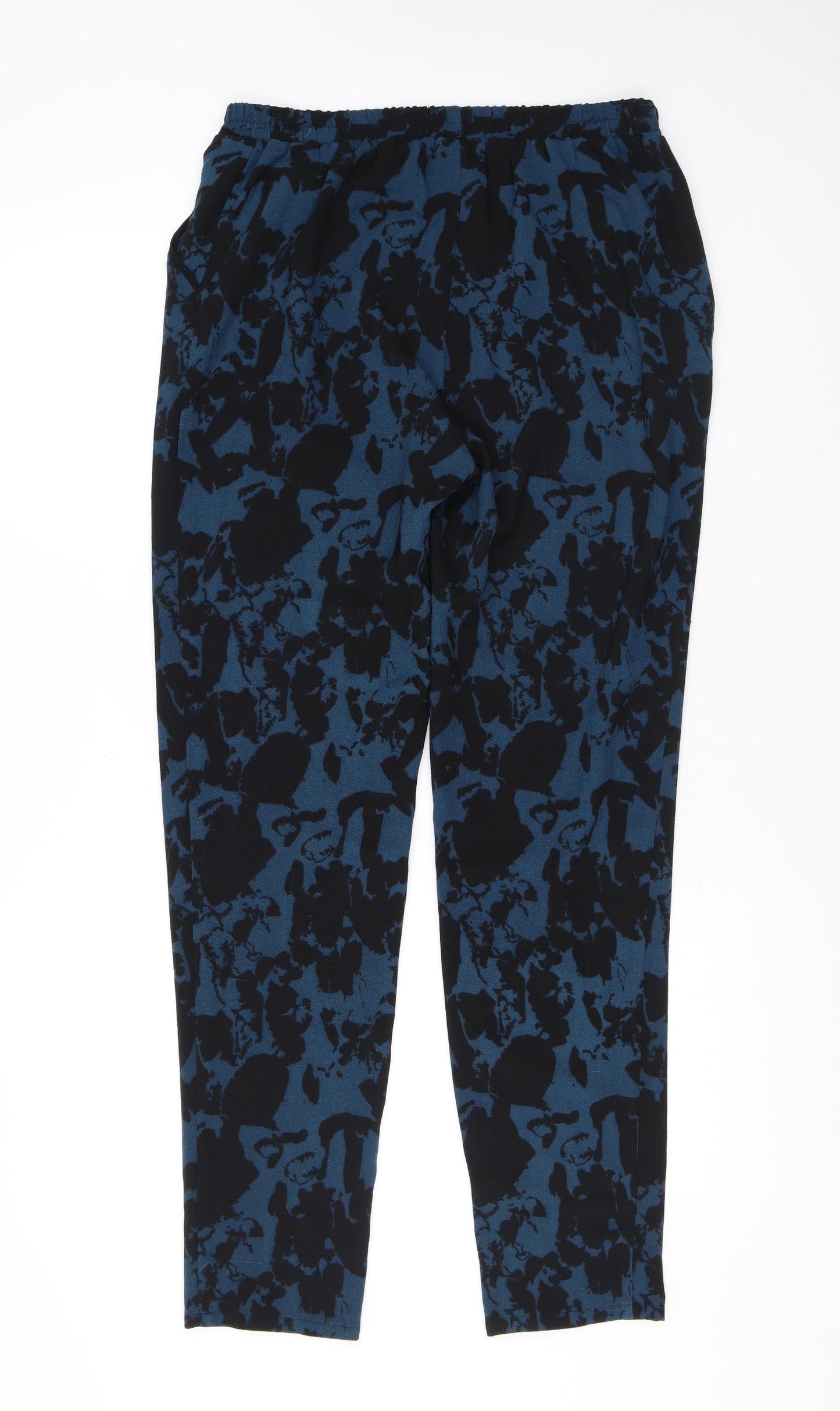 Womens UK Size S ICHI Regular Fit  Blue Trousers