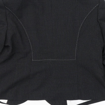 Marks and Spencer Womens Black Polka Dot Polyester Jacket Blazer Size 16