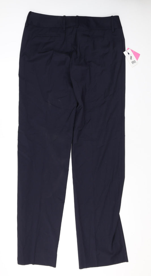 Brook Taverner Womens Black Polyester Dress Pants Trousers Size 16 L36 in Regular Zip