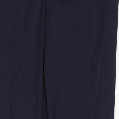 Brook Taverner Womens Black Polyester Dress Pants Trousers Size 16 L36 in Regular Zip