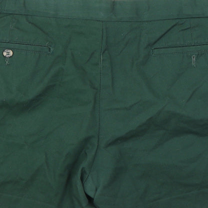 Casual Club Mens Green Polyester Chino Shorts Size 38 in Regular Zip