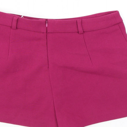 FOREVER 21 Womens Pink Polyester Basic Shorts Size S Regular Zip