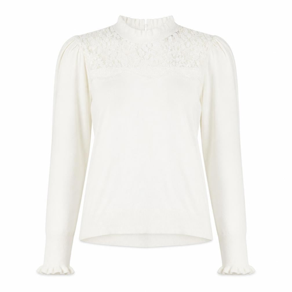 Womens UK Size XS Oasis White Pullover Jumper