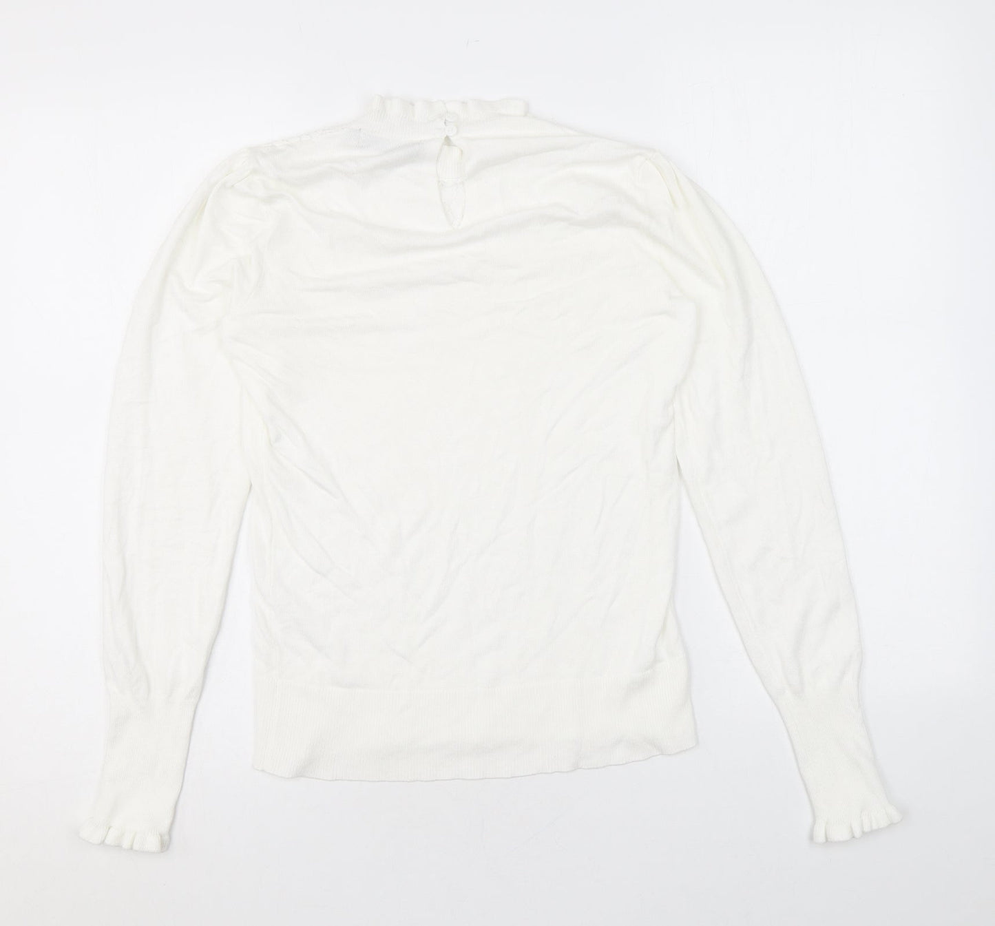 Womens UK Size XS Oasis White Pullover Jumper