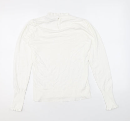Womens UK Size XS Oasis White Pullover Jumper