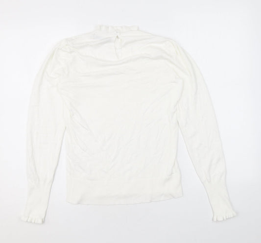 Womens UK Size XS Oasis White Pullover Jumper