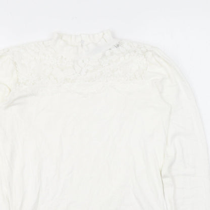 Womens UK Size XS Oasis White Pullover Jumper