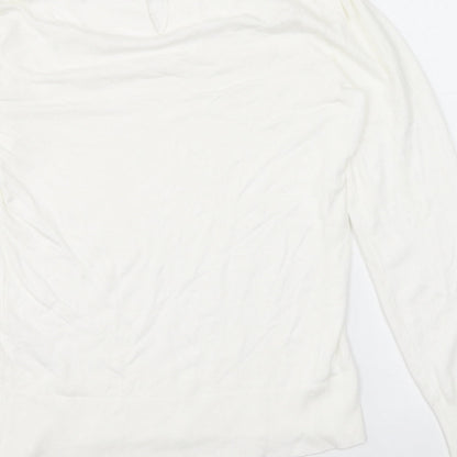 Womens UK Size XS Oasis White Pullover Jumper