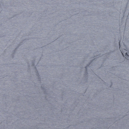 Marks and Spencer Mens Blue Cotton T-Shirt Size L Round Neck