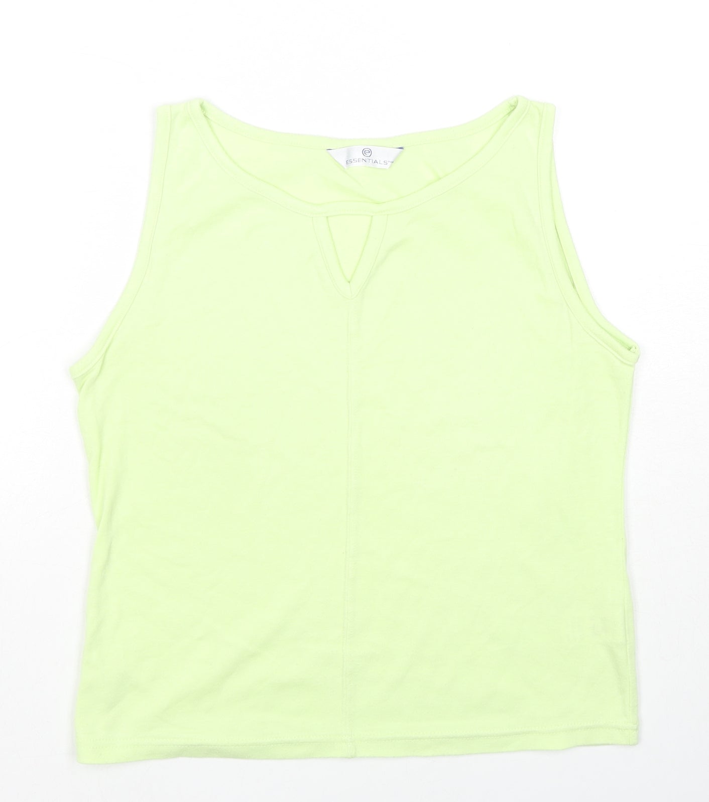 Womens UK Size 14 Essentials Green Basic Tank
