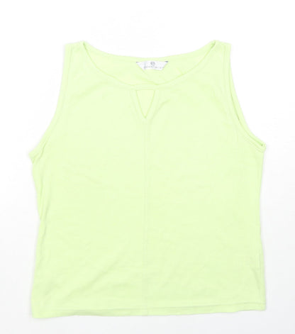 Womens UK Size 14 Essentials Green Basic Tank