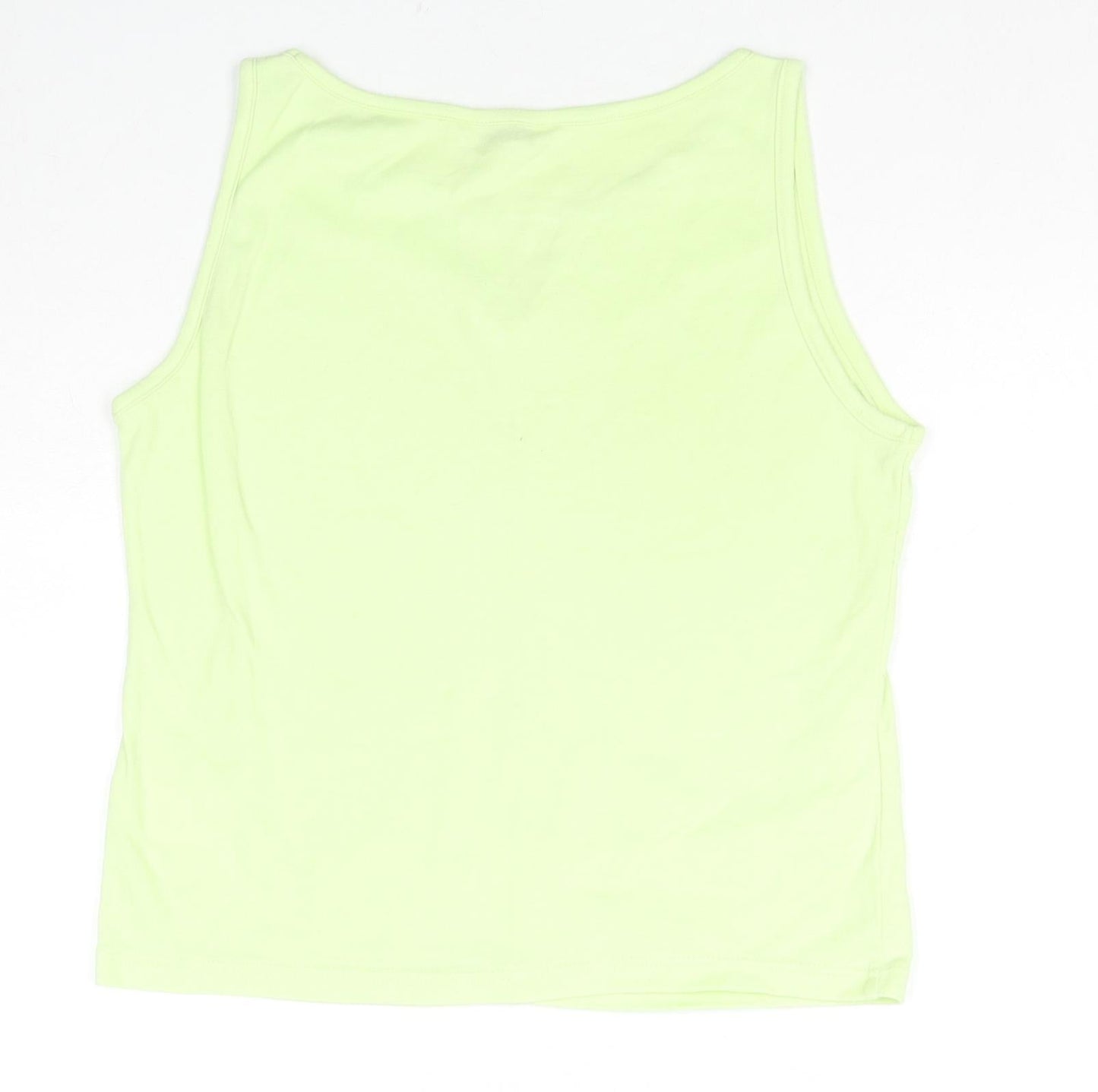 Womens UK Size 14 Essentials Green Basic Tank