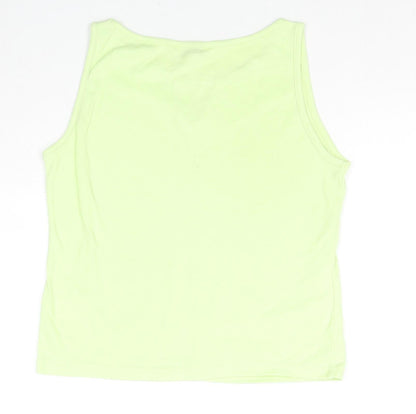 Womens UK Size 14 Essentials Green Basic Tank