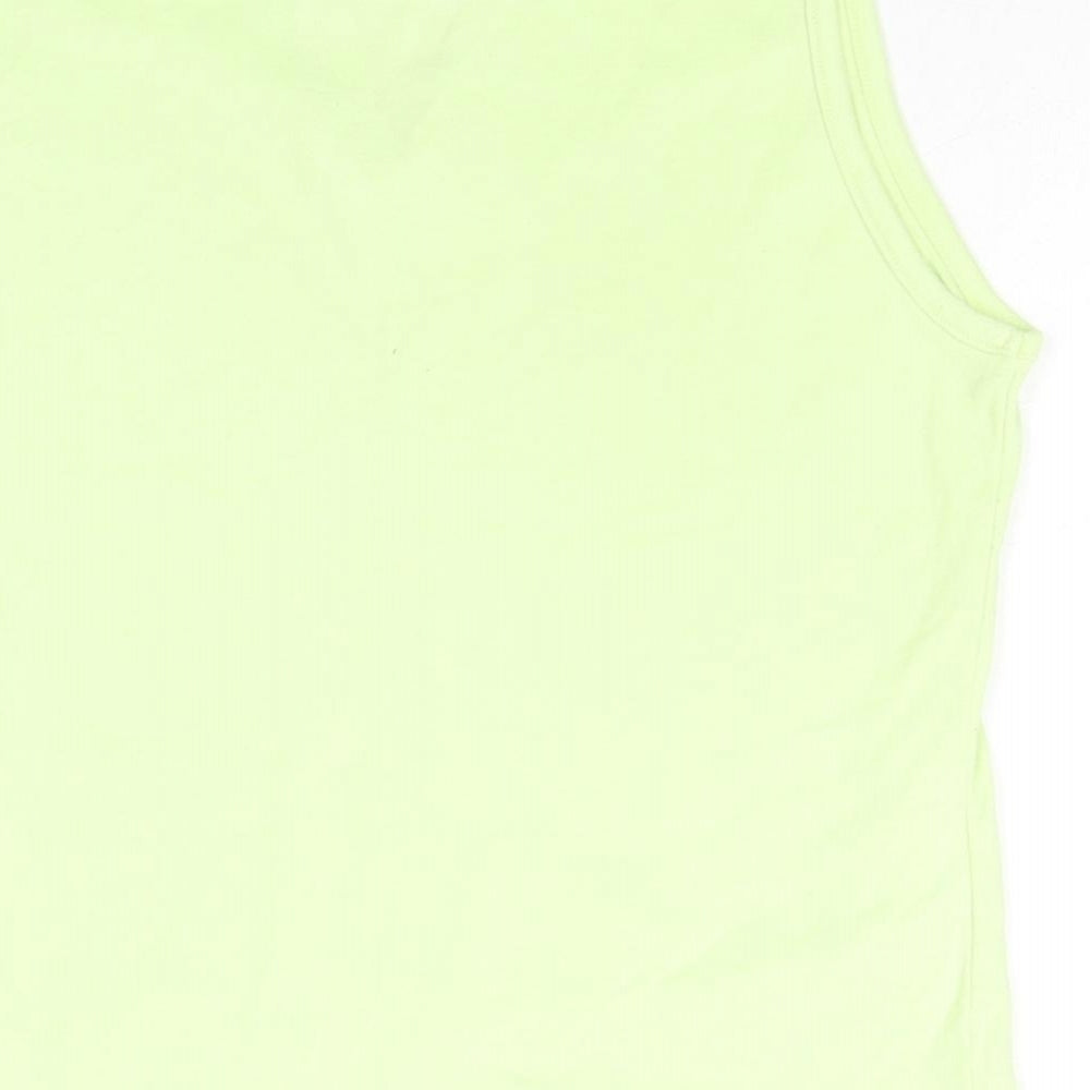 Womens UK Size 14 Essentials Green Basic Tank