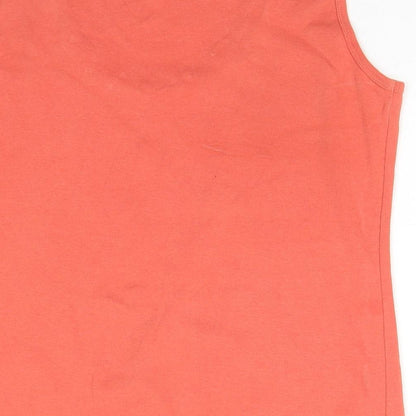 Womens UK Size 14 Marks and Spencer Orange Basic Tank