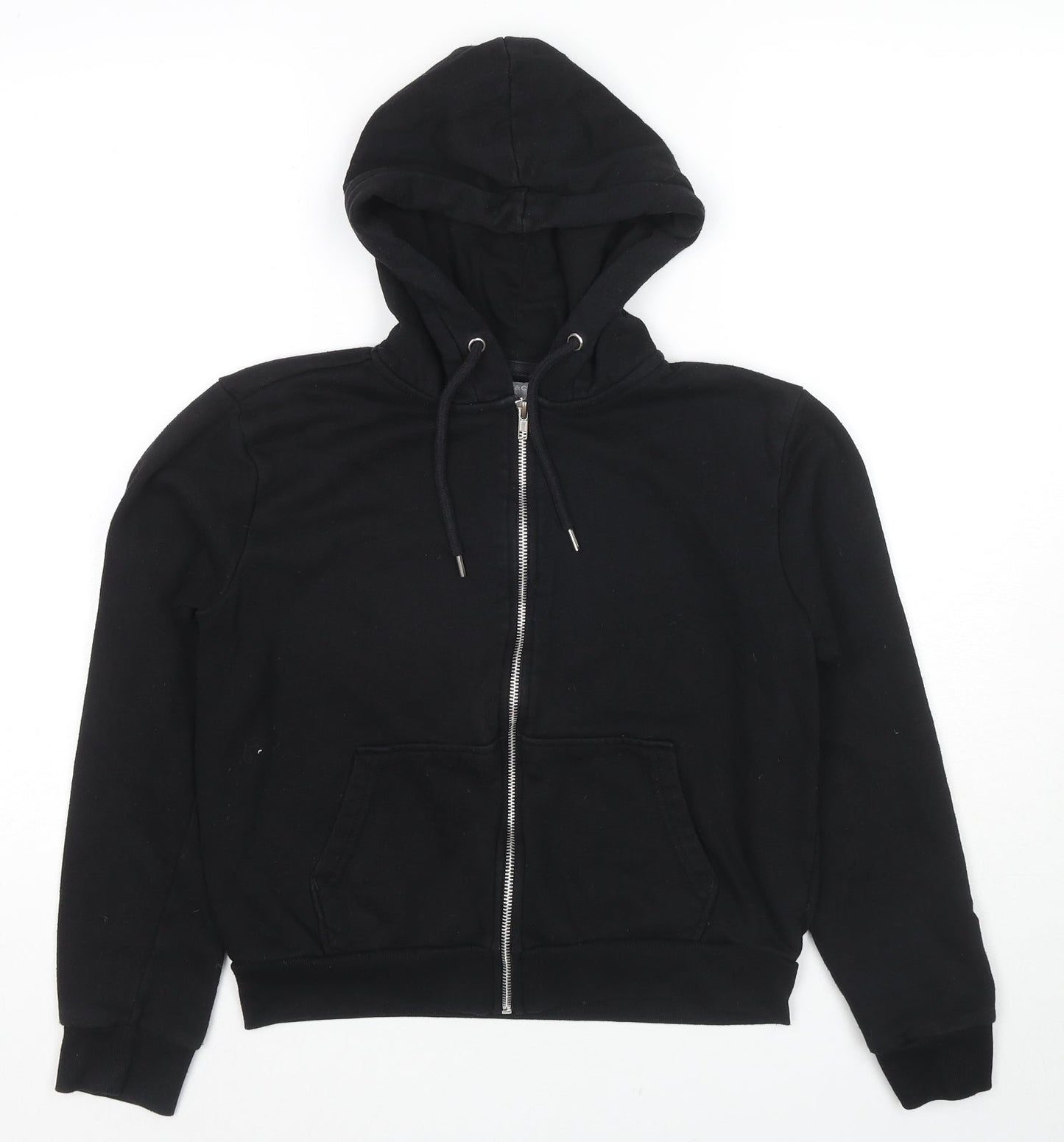 Jeff&Co Womens Black Cotton Full Zip Hoodie Size 10 Zip - Size 10-12