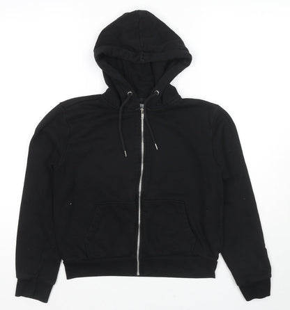 Jeff&Co Womens Black Cotton Full Zip Hoodie Size 10 Zip - Size 10-12