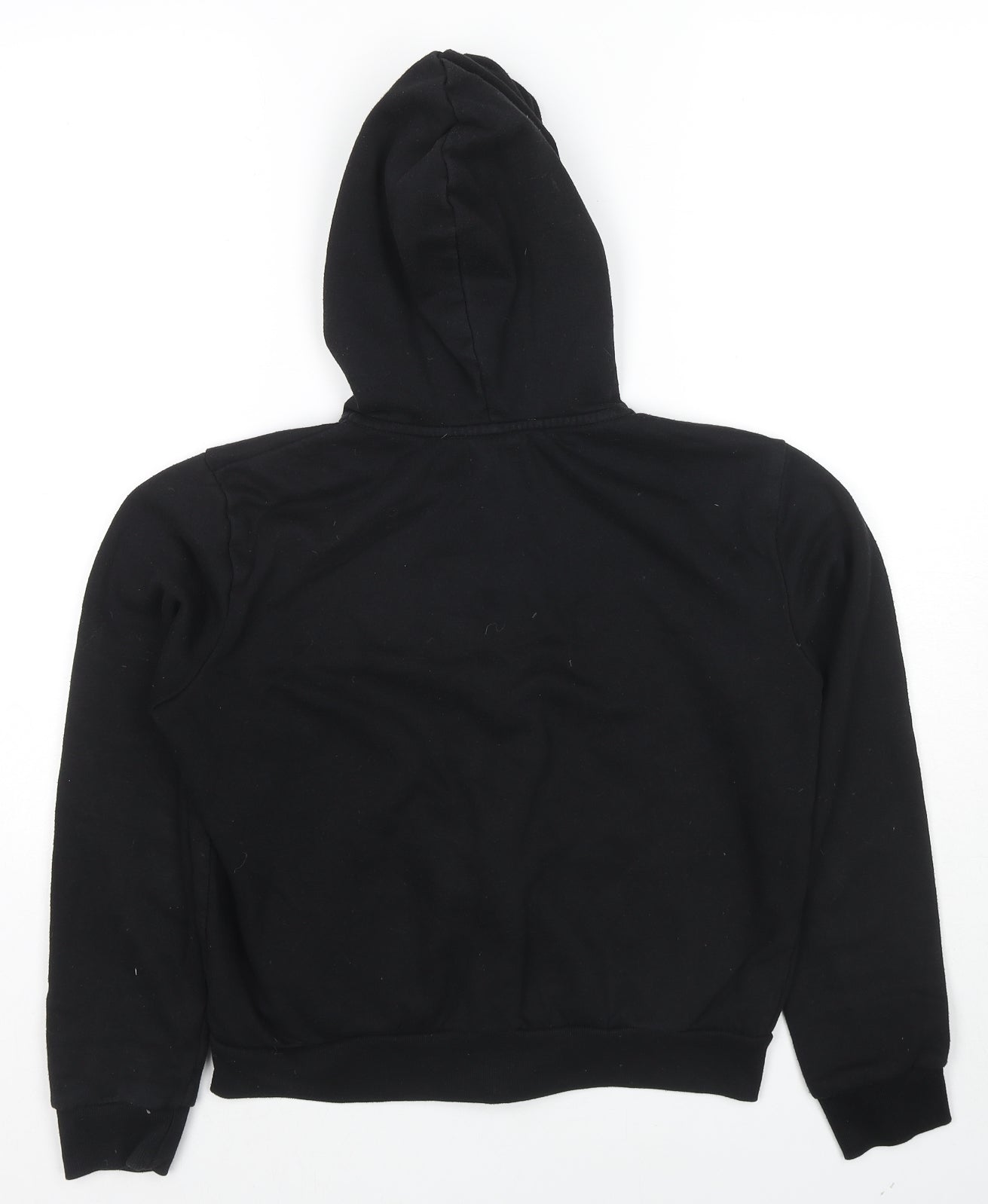Jeff&Co Womens Black Cotton Full Zip Hoodie Size 10 Zip - Size 10-12