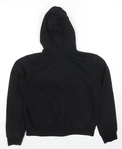 Jeff&Co Womens Black Cotton Full Zip Hoodie Size 10 Zip - Size 10-12