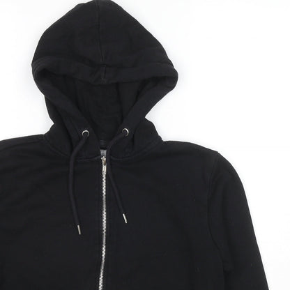 Jeff&Co Womens Black Cotton Full Zip Hoodie Size 10 Zip - Size 10-12