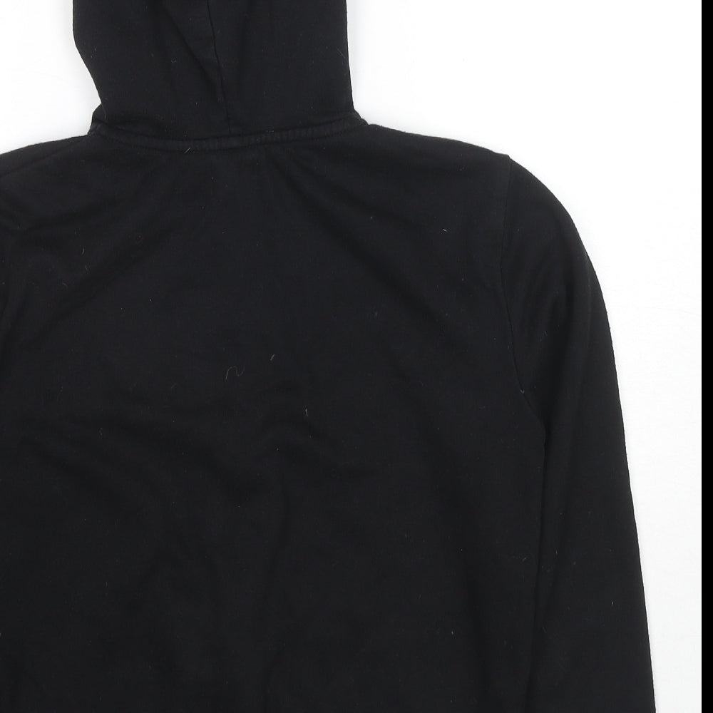 Jeff&Co Womens Black Cotton Full Zip Hoodie Size 10 Zip - Size 10-12