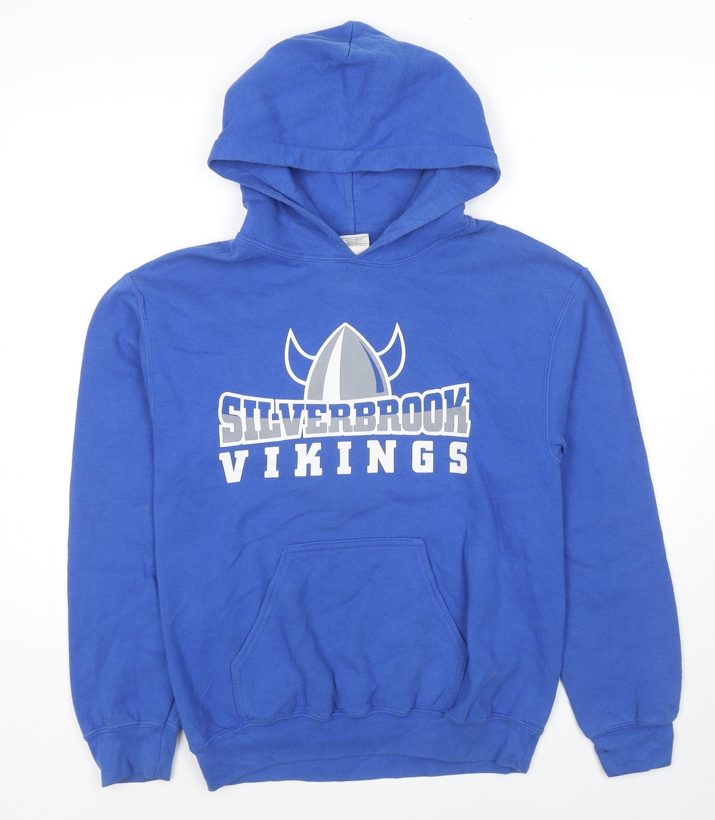 Mens UK Size S Gildan Blue Pullover Hoodie