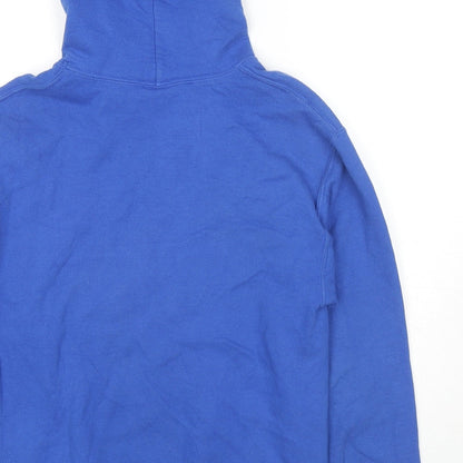 Mens UK Size S Gildan Blue Pullover Hoodie