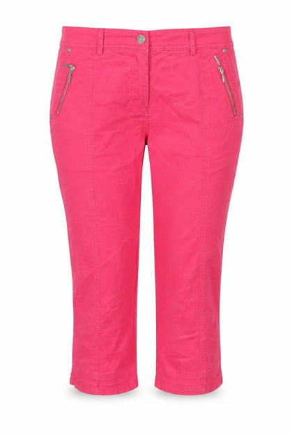 Womens UK Size 10 Canda Regular Fit Cropped Pink Jeans