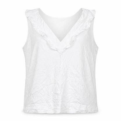 Womens UK Size L French Connection White Basic Tank