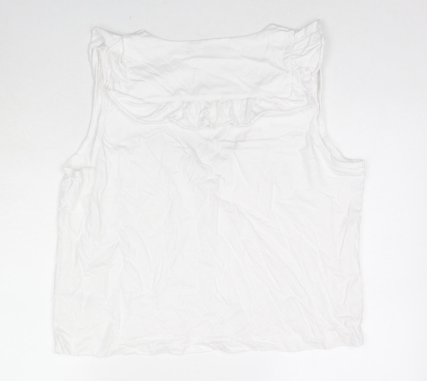 Womens UK Size L French Connection White Basic Tank