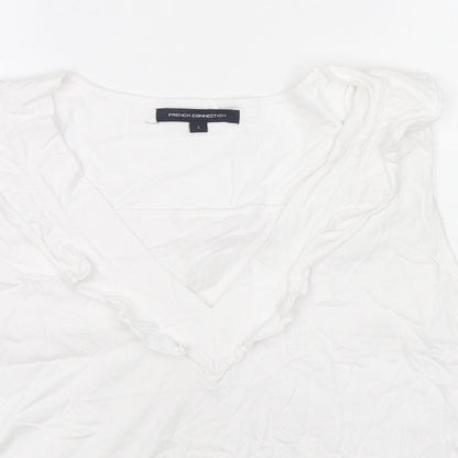 Womens UK Size L French Connection White Basic Tank
