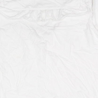 Womens UK Size L French Connection White Basic Tank
