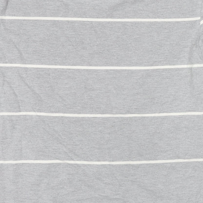 Shilton Passport Mens Grey Striped Polyester Pullover Sweatshirt Size M