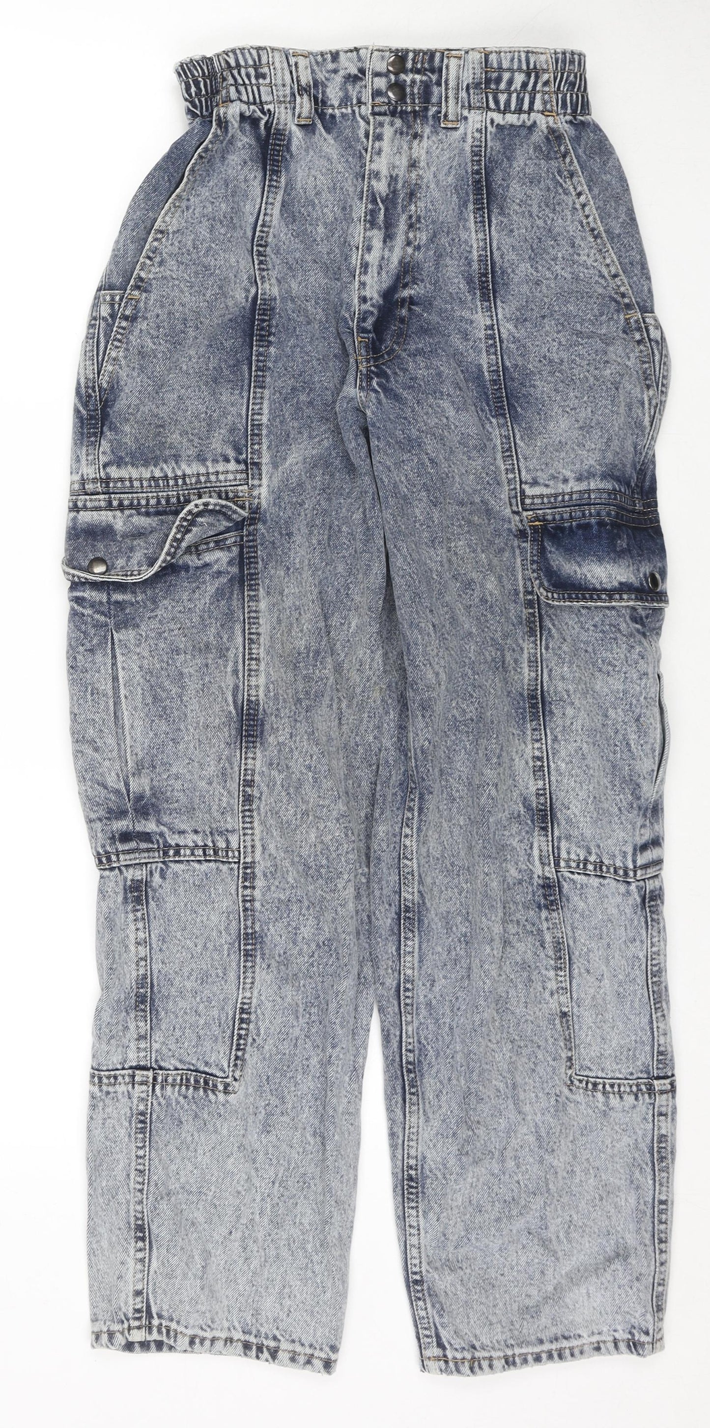 BDG Womens Blue Cotton Straight Jeans Size 27 in L30 in Regular Zip - Cargo Style