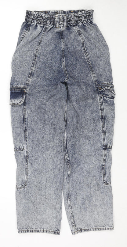 BDG Womens Blue Cotton Straight Jeans Size 27 in L30 in Regular Zip - Cargo Style