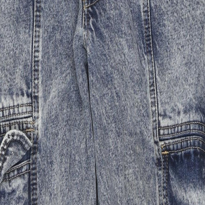 BDG Womens Blue Cotton Straight Jeans Size 27 in L30 in Regular Zip - Cargo Style