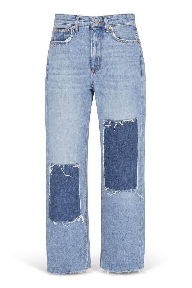 Womens UK Size 4 Pull&Bear Regular Fit Straight Blue Jeans