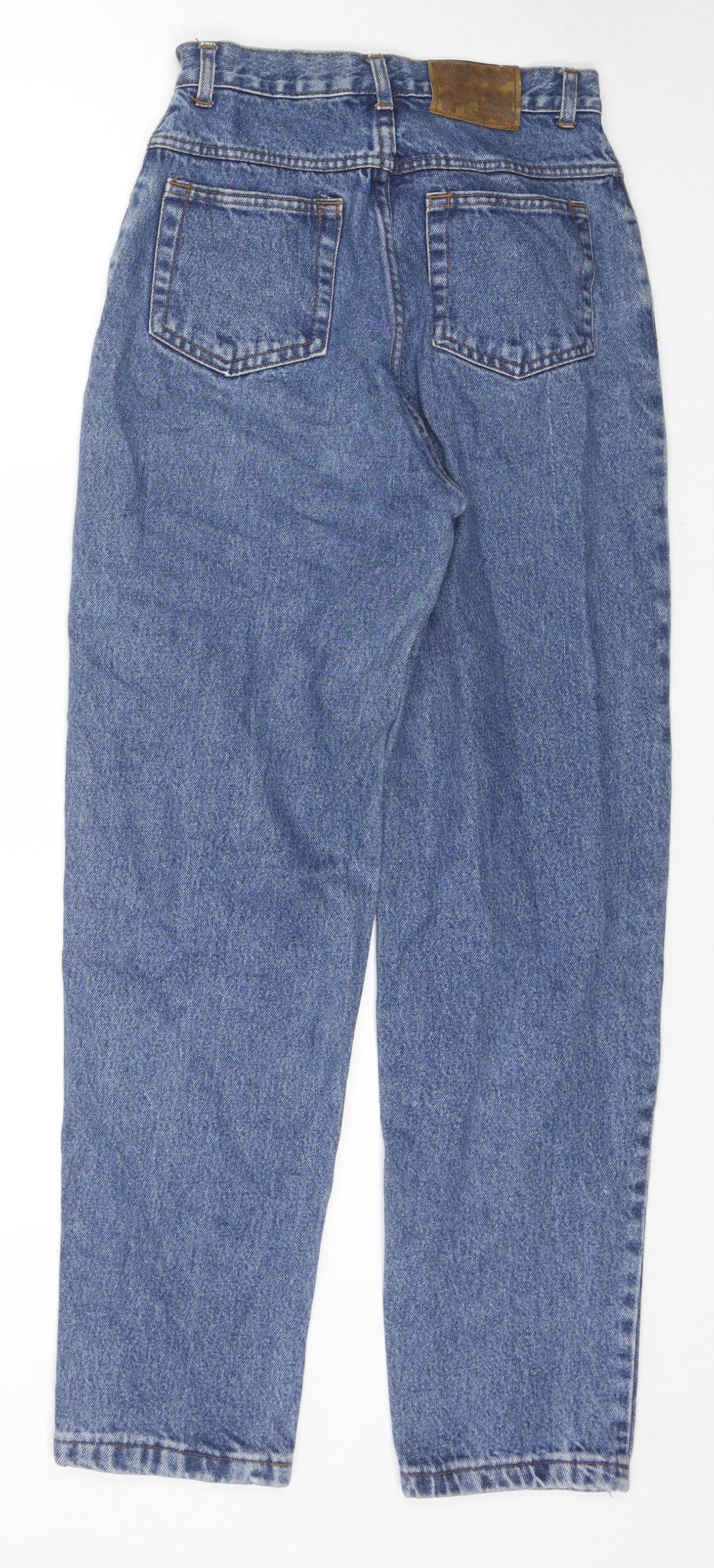 Americano Womens Blue Cotton Straight Jeans Size 24 in L28 in Regular Zip