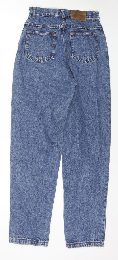 Americano Womens Blue Cotton Straight Jeans Size 24 in L28 in Regular Zip