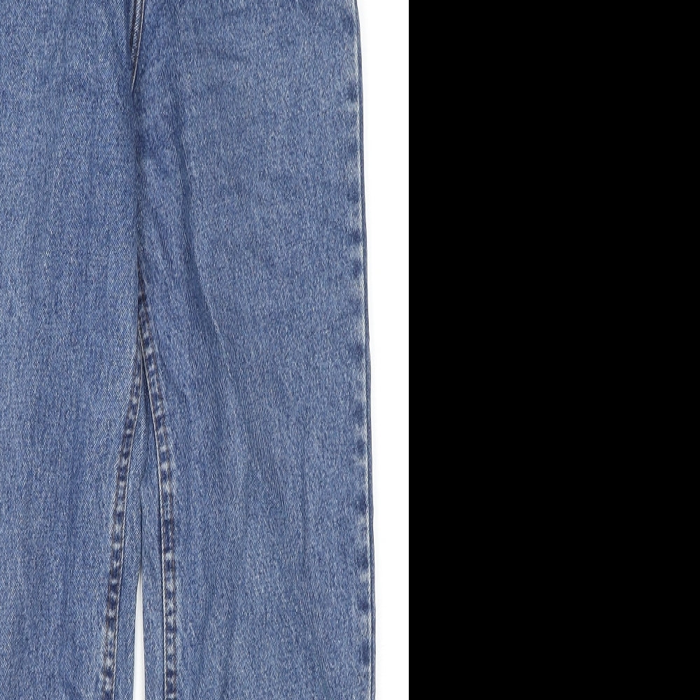 Americano Womens Blue Cotton Straight Jeans Size 24 in L28 in Regular Zip