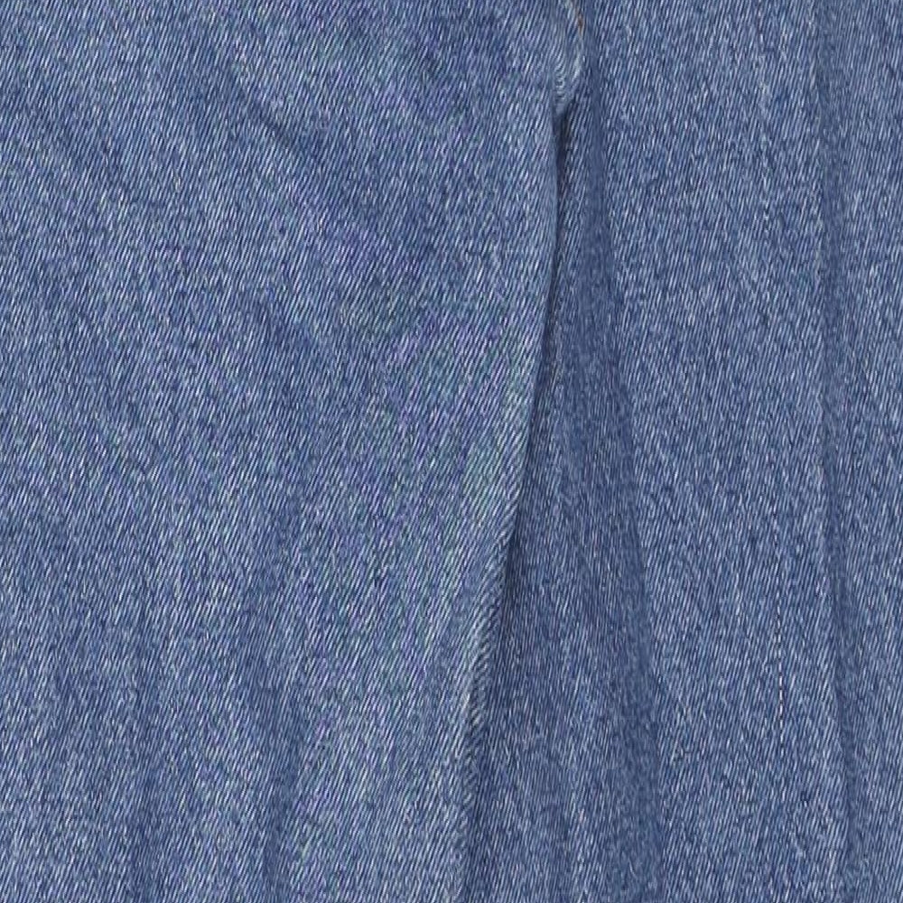 Americano Womens Blue Cotton Straight Jeans Size 24 in L28 in Regular Zip