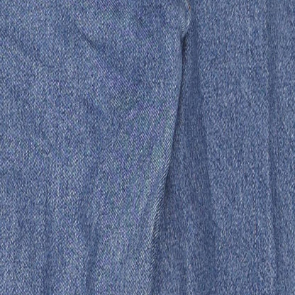Americano Womens Blue Cotton Straight Jeans Size 24 in L28 in Regular Zip