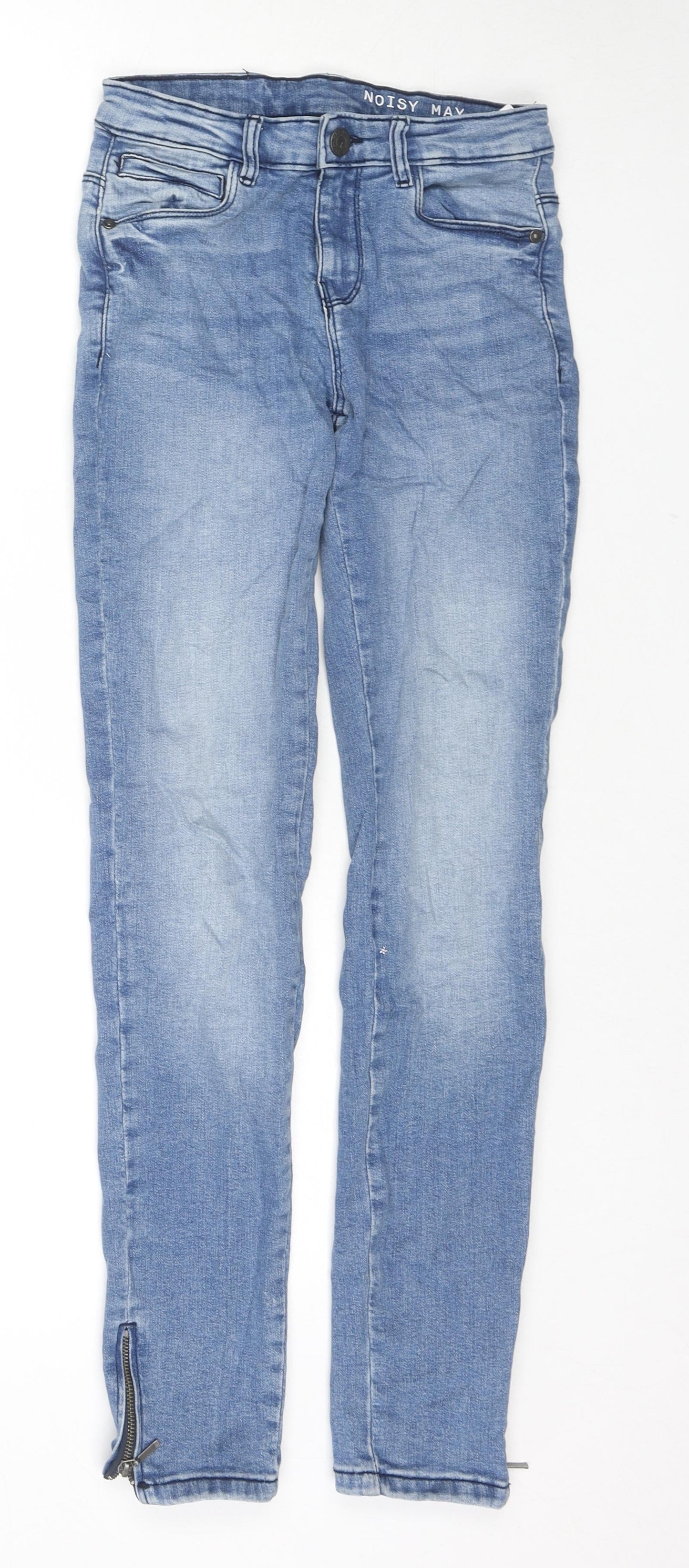 Noisy may Womens Blue Cotton Skinny Jeans Size 25 in L32 in Regular Zip
