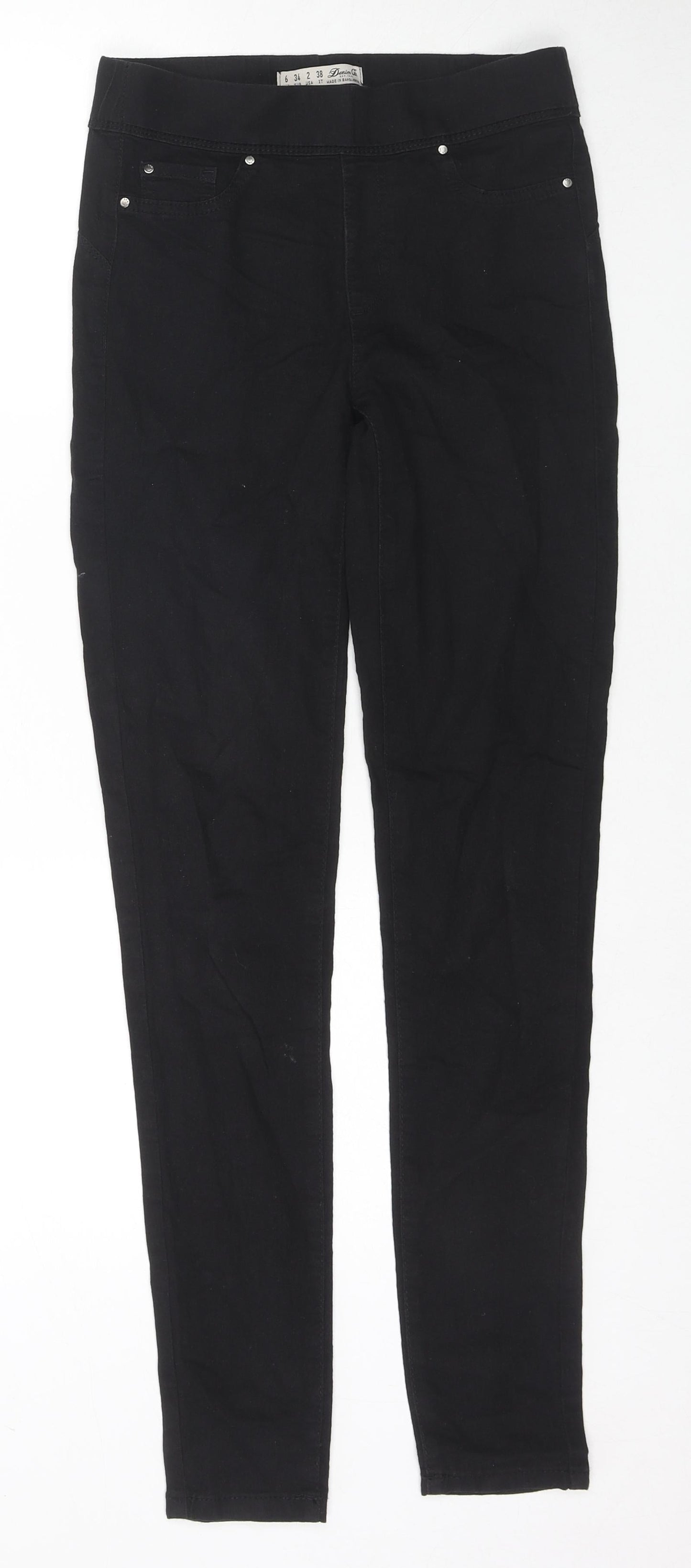 Denim & Co. Womens Black Cotton Jegging Jeans Size 6 L30 in Regular