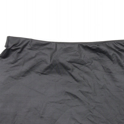 PRETTYLITTLETHING Womens Black Polyethylene Mini Skirt Size 8