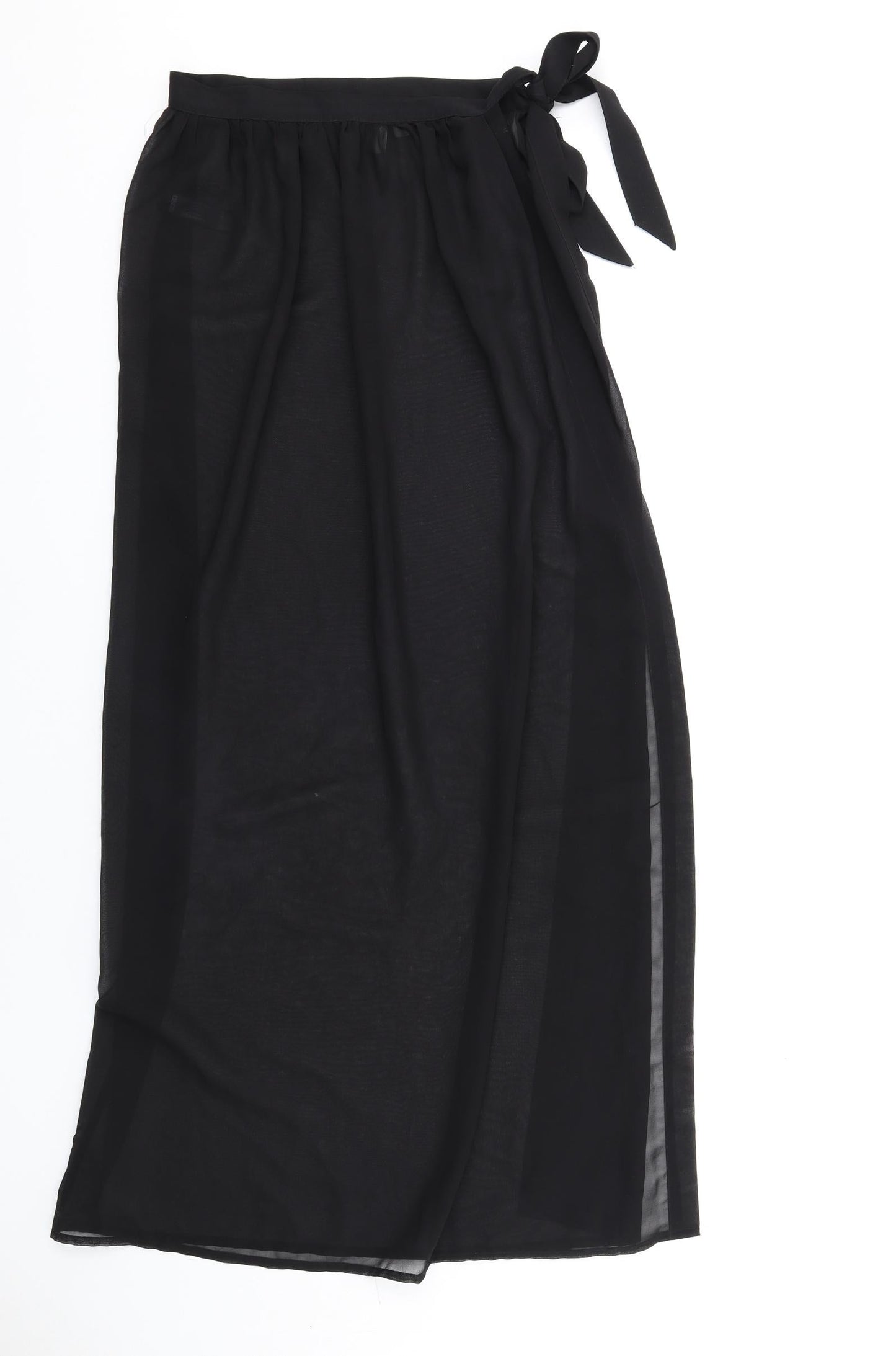 ASOS Womens Black Polyester Maxi Skirt Size 4 Tie